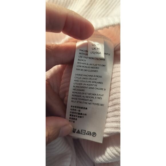 4124)We the Free Shell Pink Snowbunny Long Sleeve Top Medium - Picture 9 of 10